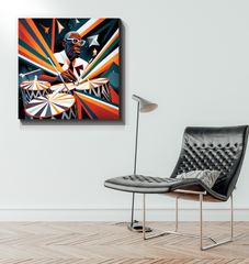 Vibrant Violin Virtuoso Wrapped Canvas