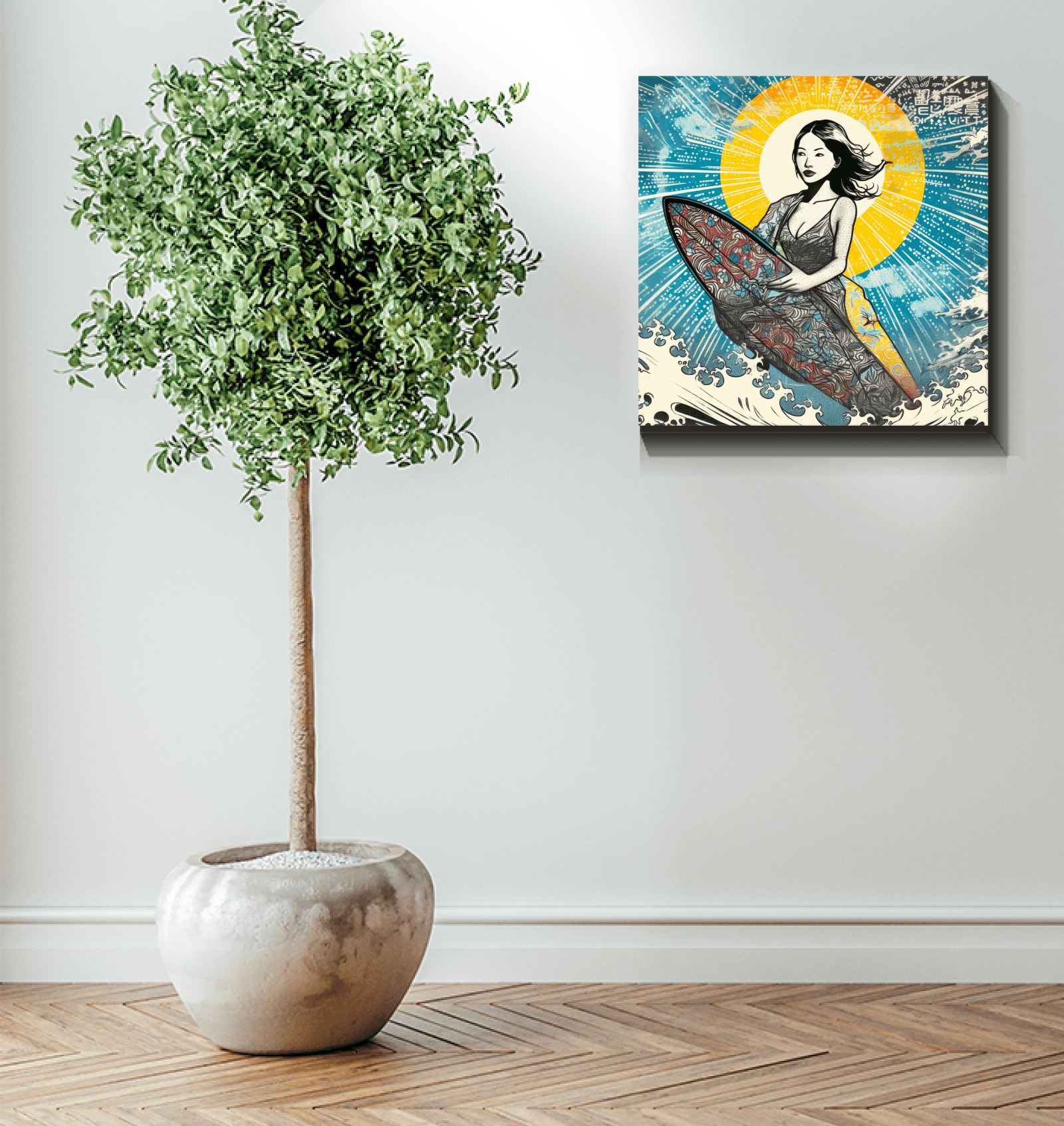 Surfing 1 40 Wrapped Canvas - Beyond T-shirts