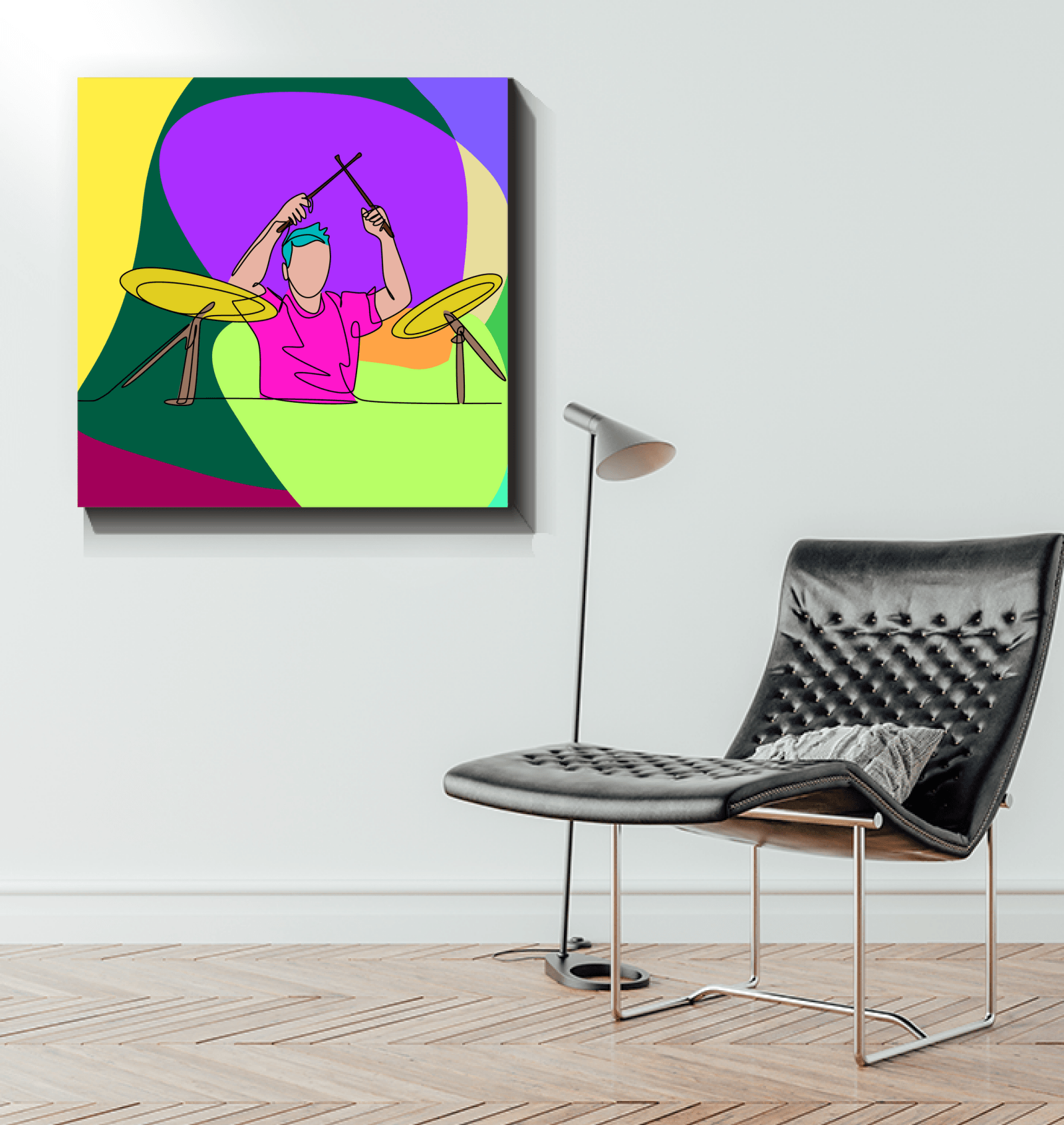 Drummer Wrapped Canvas - Beyond T-shirts
