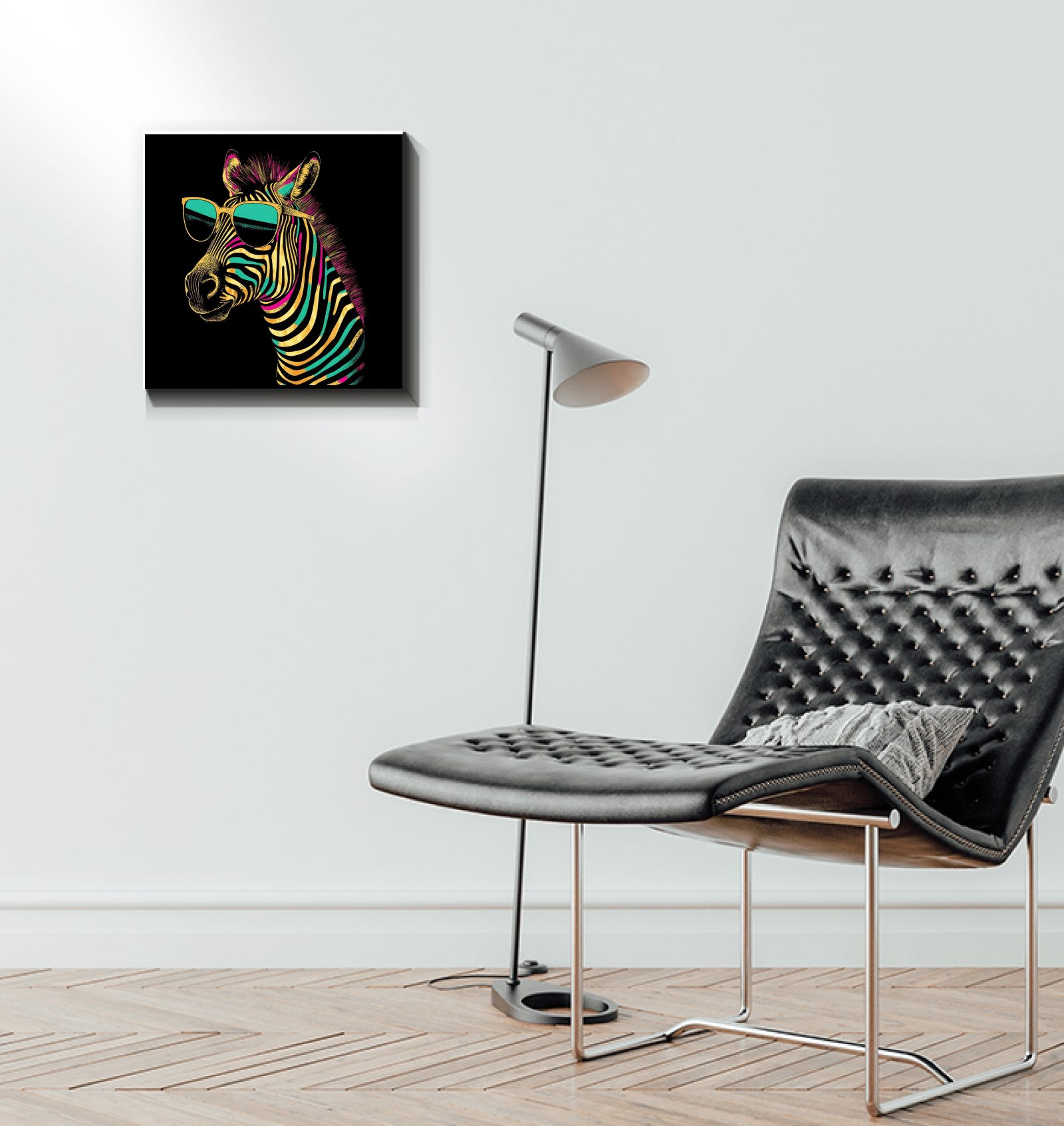 Elegant Zebra Portrait Canvas Art - Beyond T-shirts