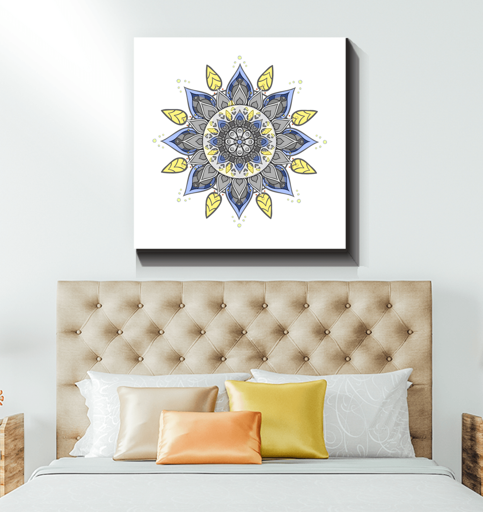 Mandala Bloom Stained Glass Panel - Beyond T-shirts