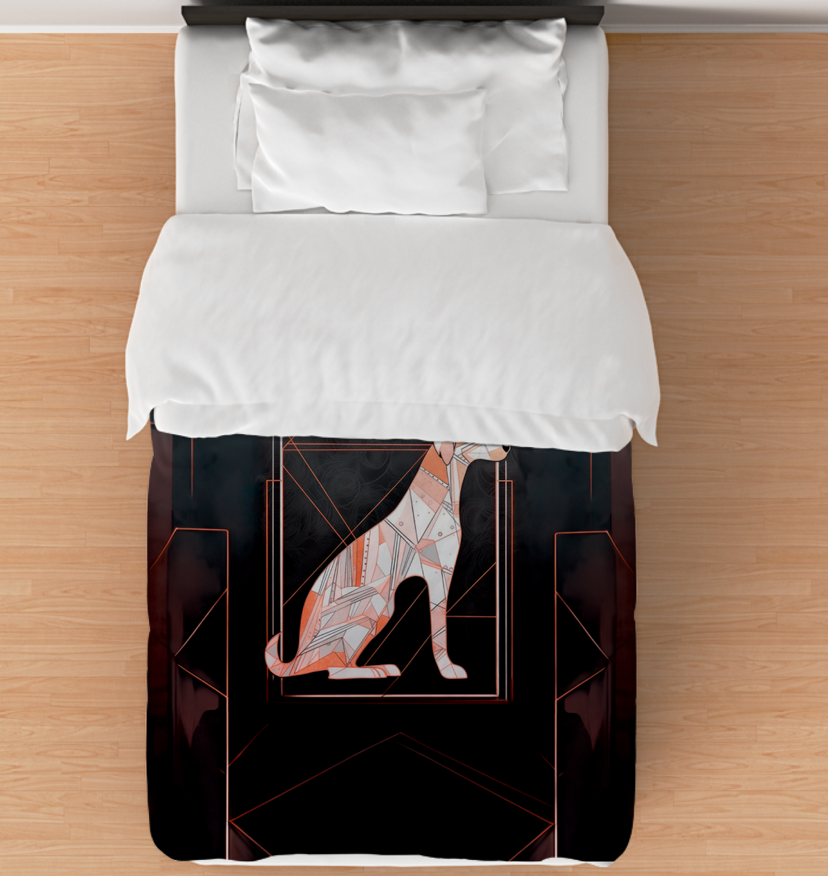 Adventurous Husky Hike Duvet Cover