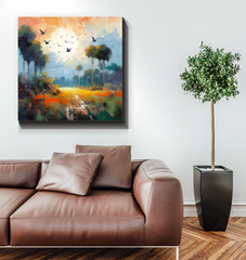 Desert Oasis Wrapped Canvas