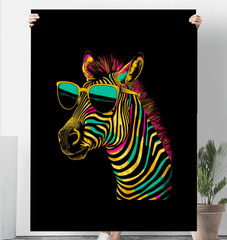 Bright Zebra Eyewear Sherpa Blanket - Beyond T-shirts