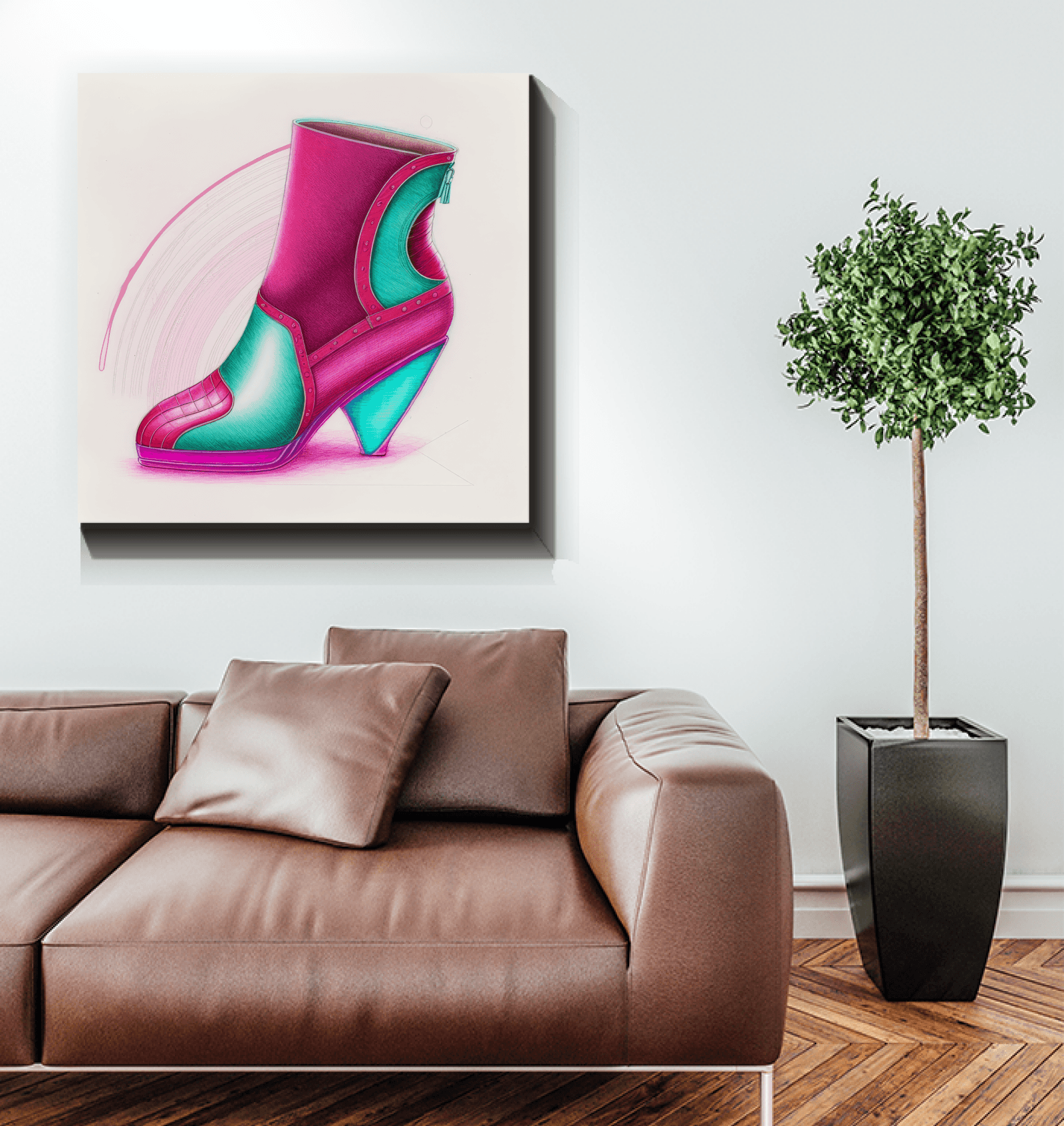 Futuristic Soles - Shoe Inspired Canvas Print - Beyond T-shirts