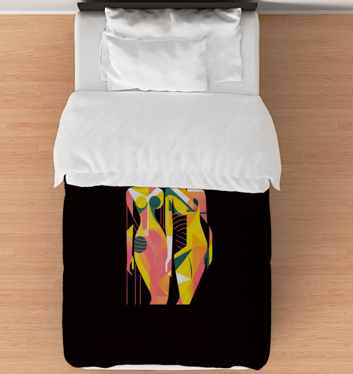 Modern Elegance Asleep Fashion Art Duvet Cover - Beyond T-shirts