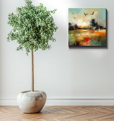 Rolling Hills Landscape Canvas Painting