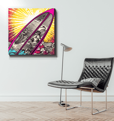 Colorful surf design on Surfing 5 35 Wrapped Art
