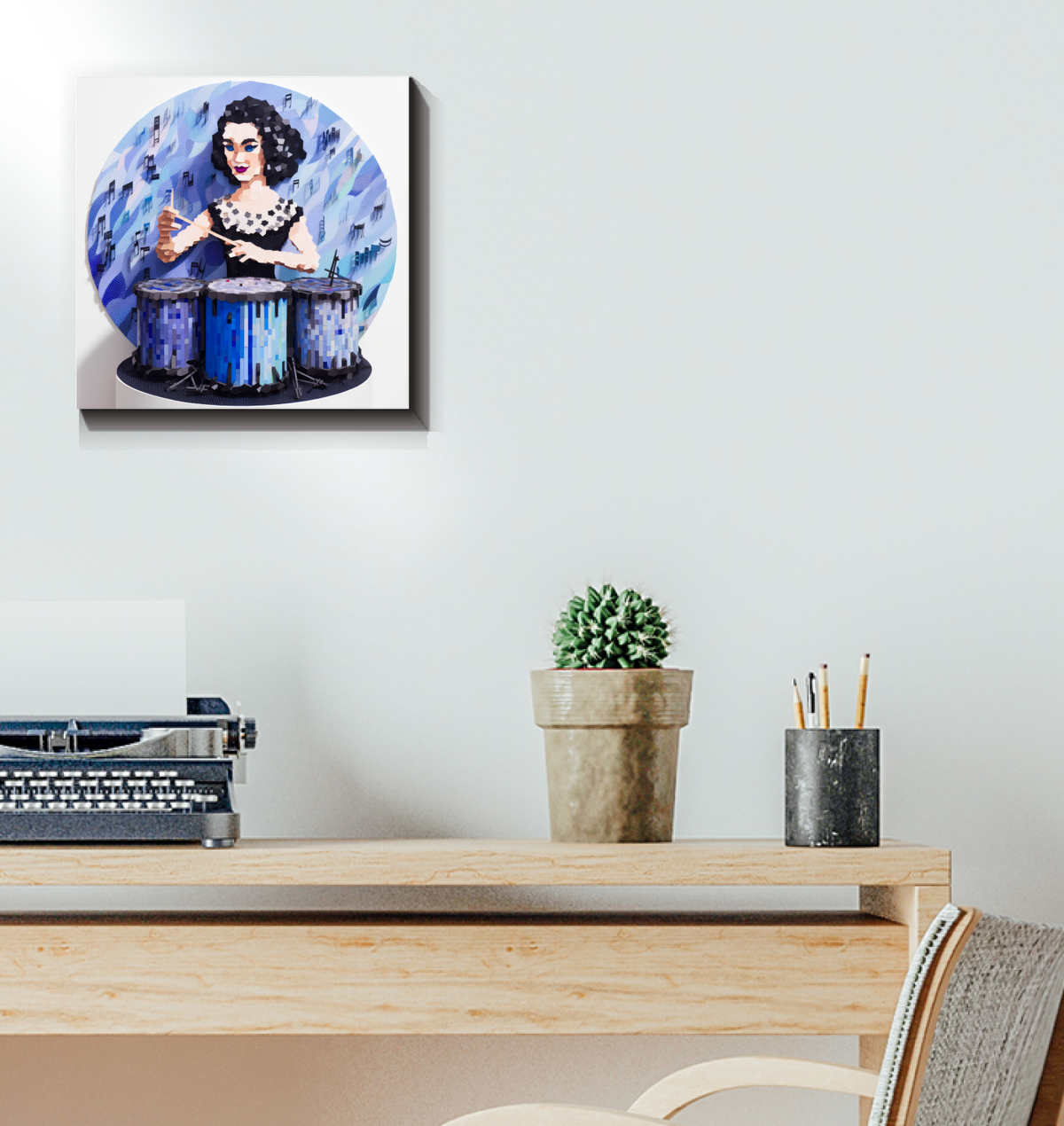 Elegant bird artwork on wrapped canvas, ideal for nature lovers.