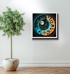 Peaceful decor with Spirit and Matter canvas art.