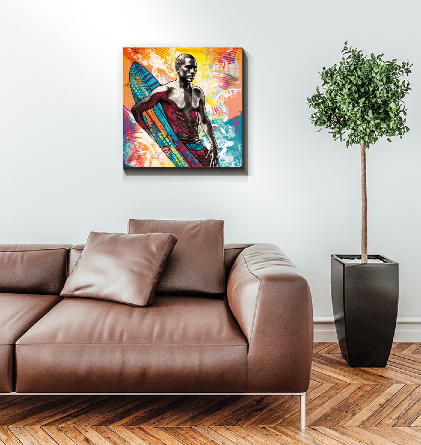 Surfing 5 13 Wrapped Canvas full view