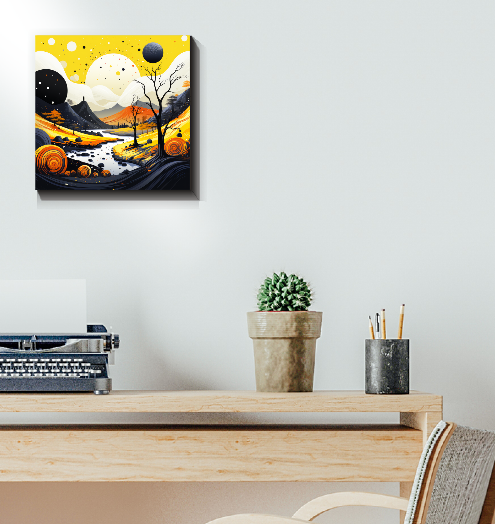 Tranquil Tropical Tapestry Beach Landscape Canvas