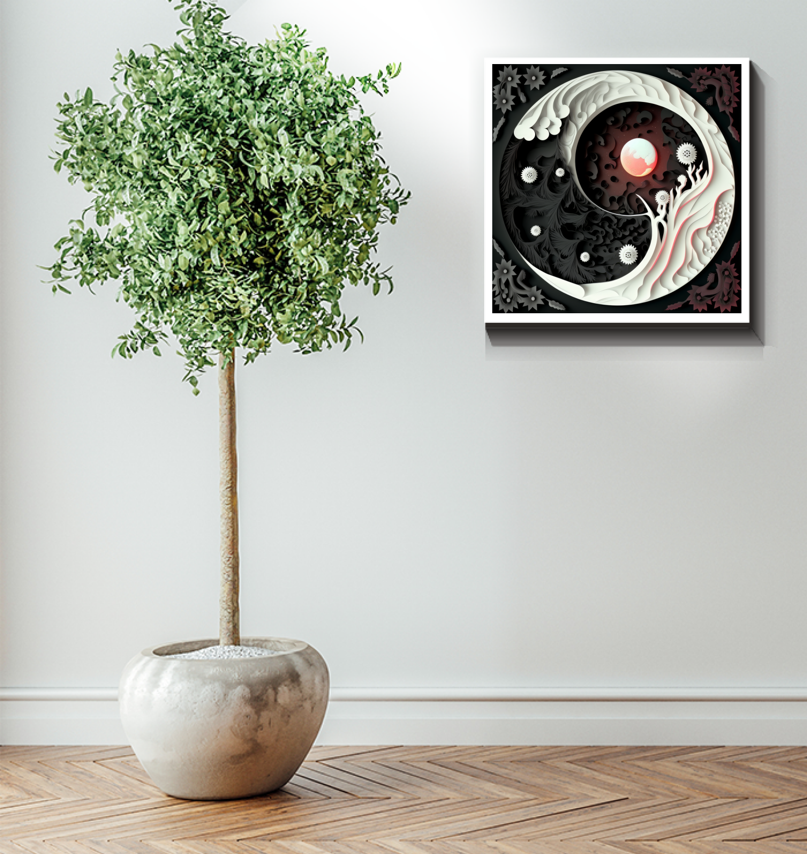 Canvas print featuring early stages of plant life.