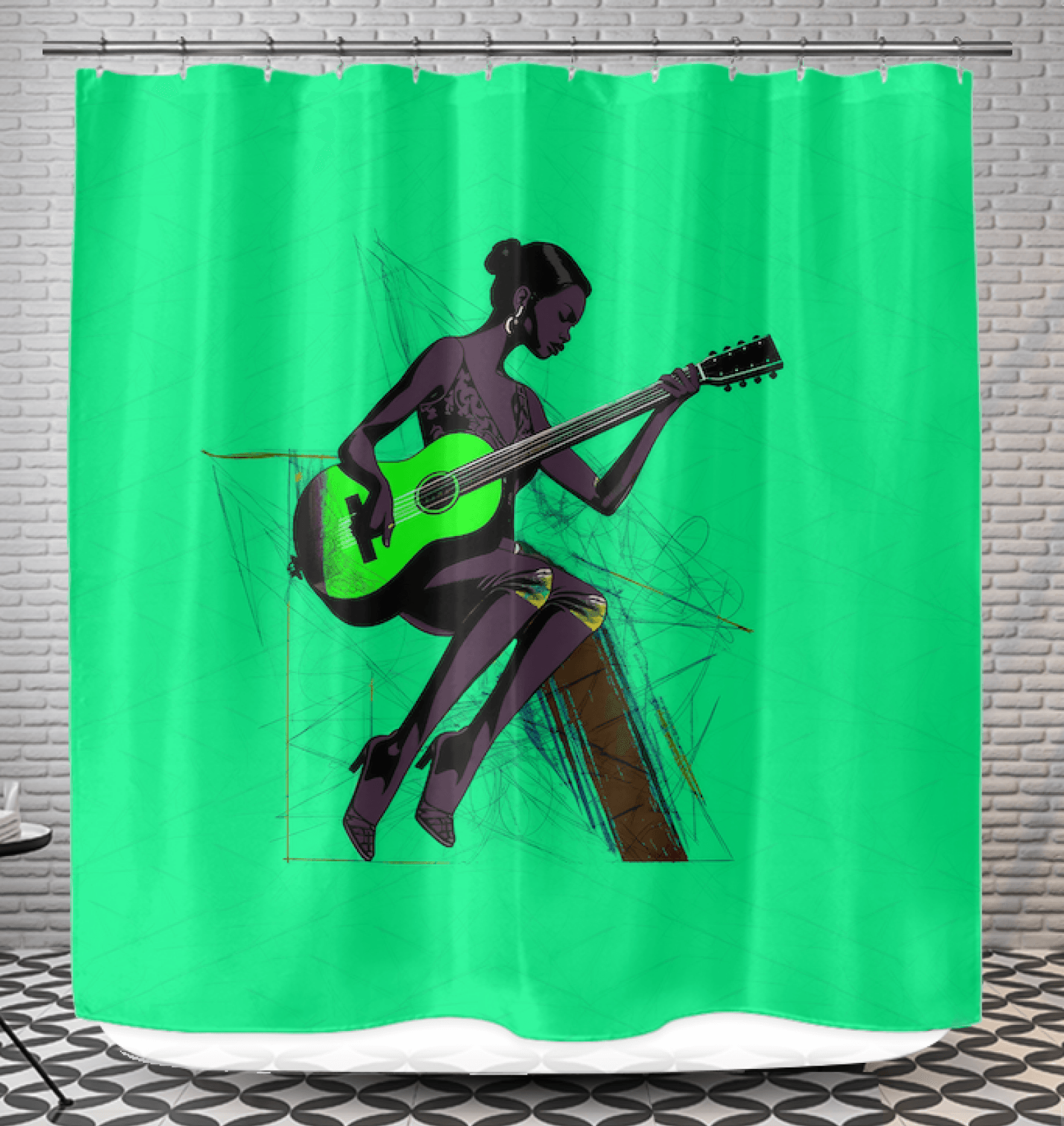 Chic Couture Fashion Jam Shower Curtain - Beyond T-shirts