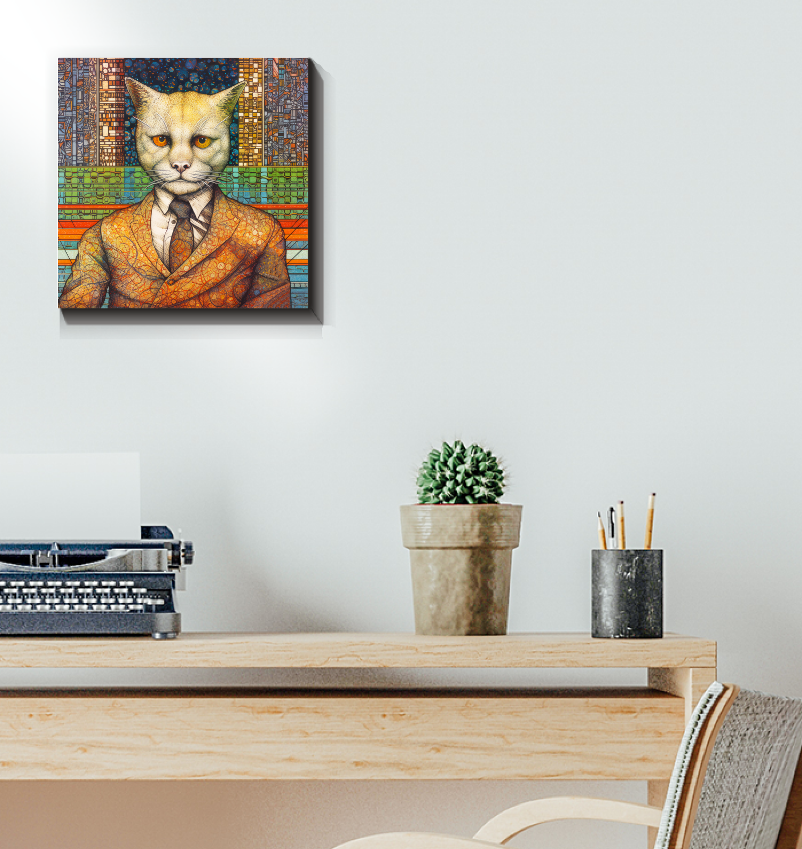 Adorable pet-themed canvas wall art