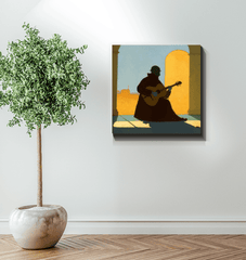 Sitar Serenade Canvas Art - Beyond T-shirts