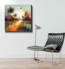 Starry Night Over the Mountains Wrapped Canvas