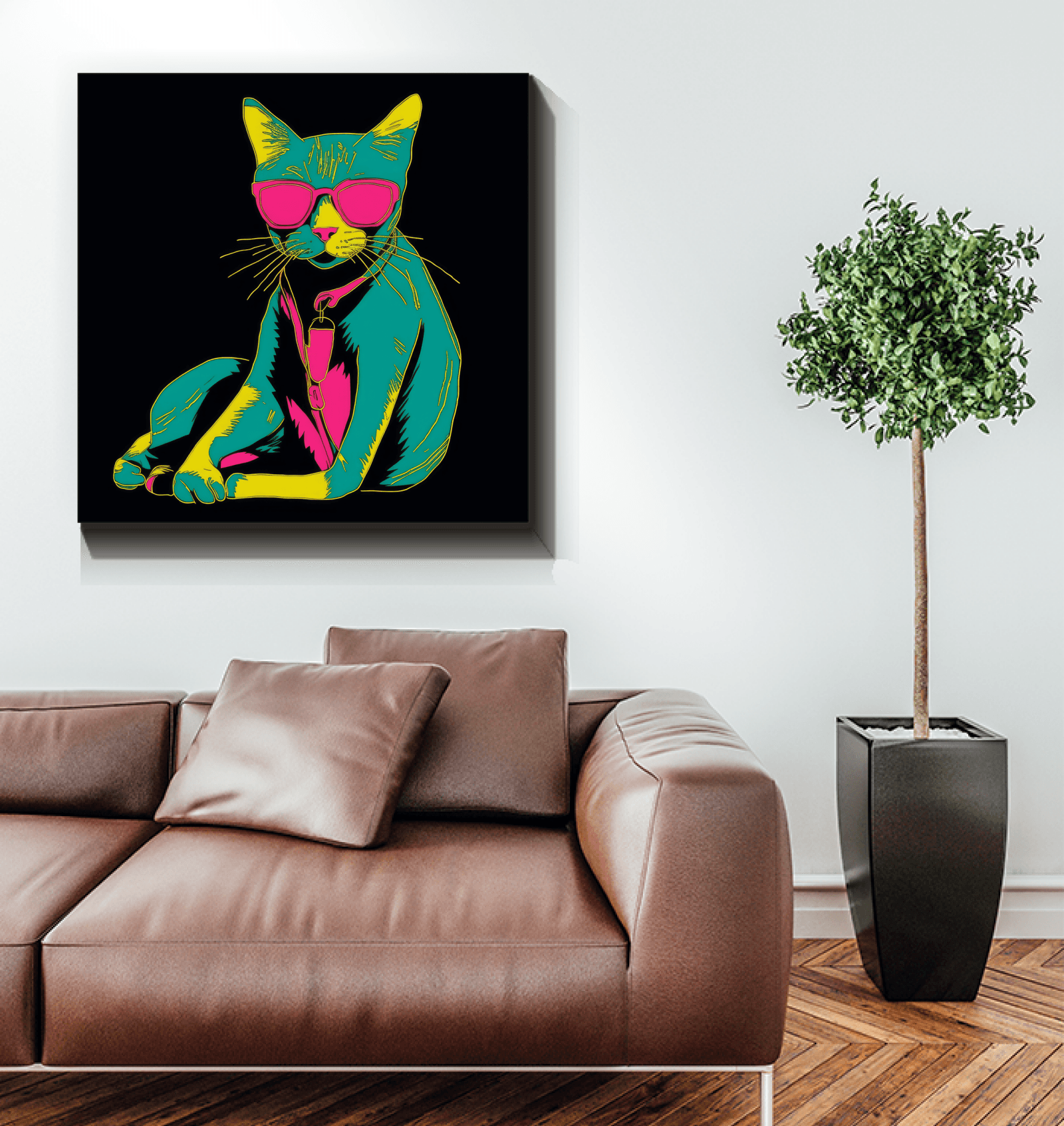 Cat's Whimsical Dream Canvas Print - Beyond T-shirts