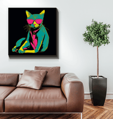 Cat's Whimsical Dream Canvas Print - Beyond T-shirts