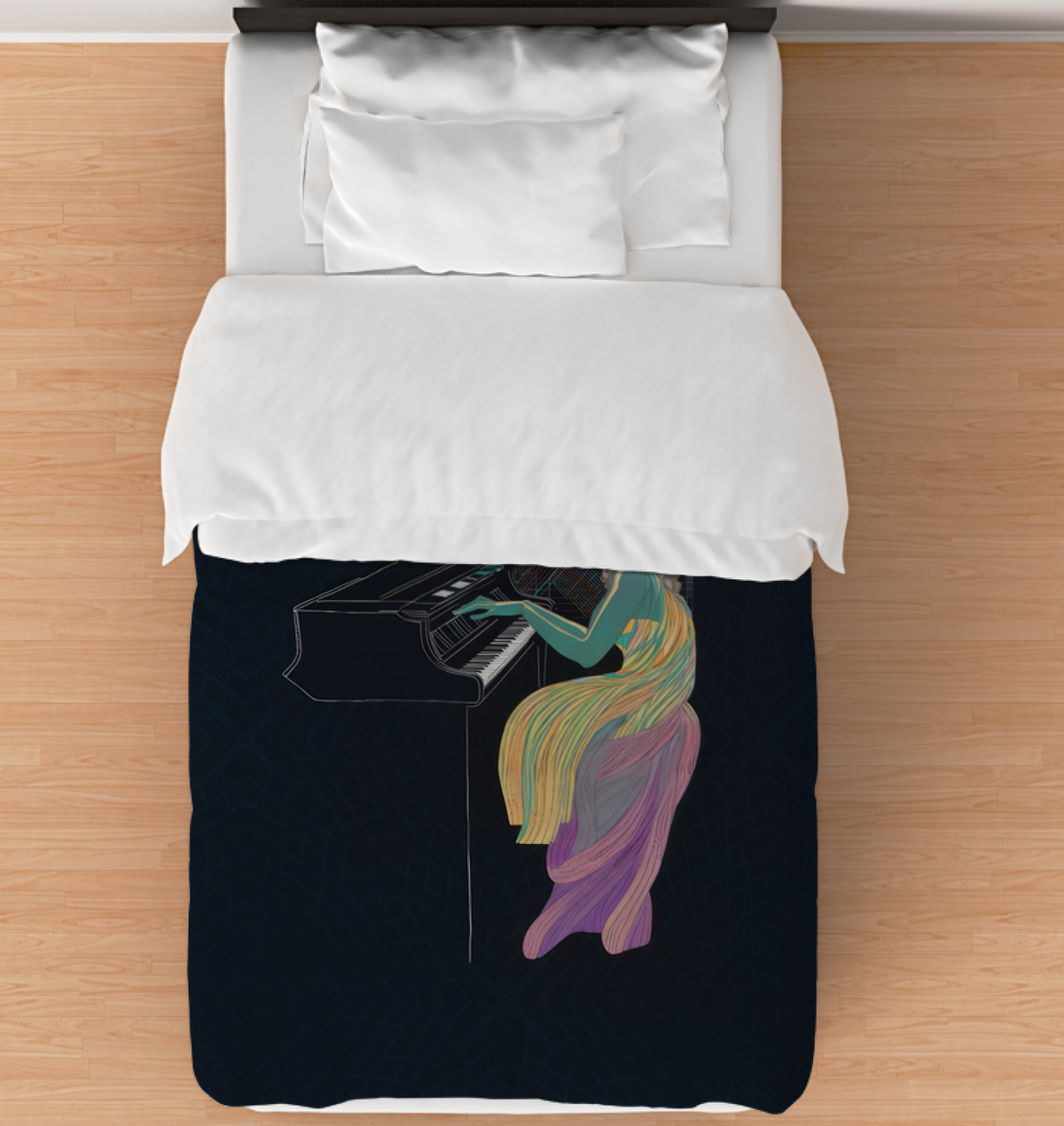 Blossom Ballet Comforter on a neatly made bed.