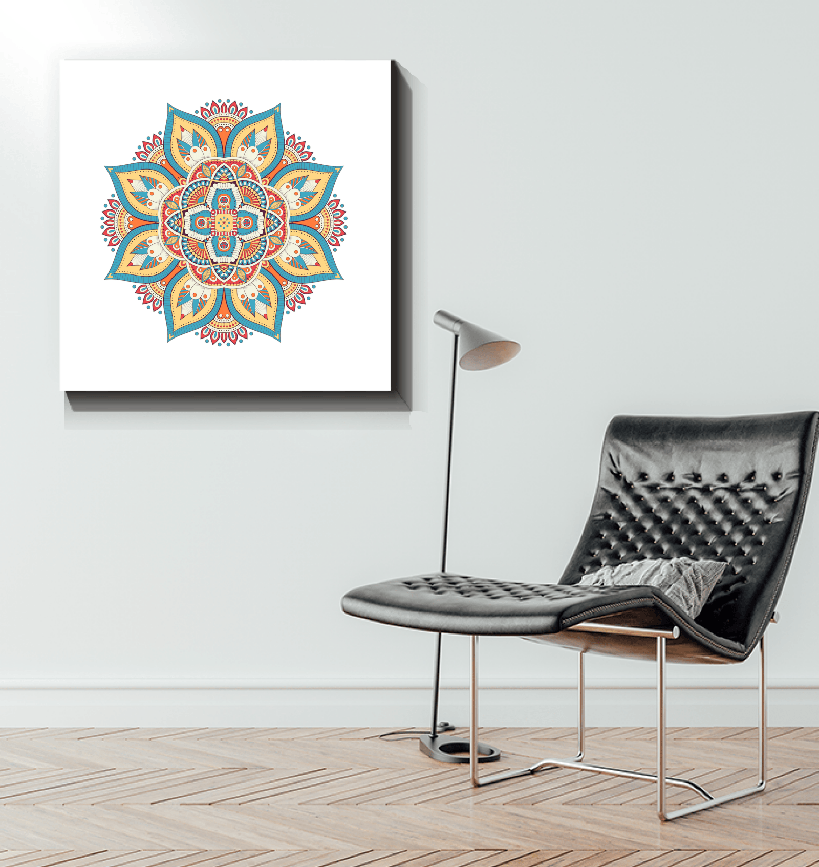 Floral Mandala Harmony Metal Art - Beyond T-shirts