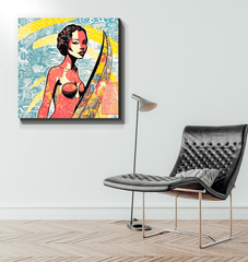 Surfing 5 26T Canvas showcased in a living room