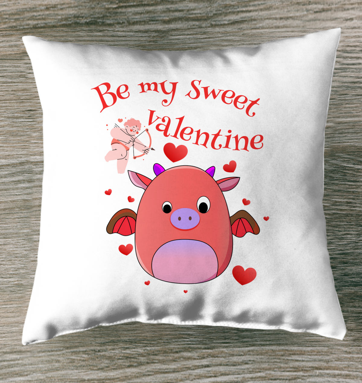 Be My Sweet Valentine Outdoor Pillow