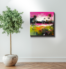 Lakeside Retreat Landscape Wrapped Canvas