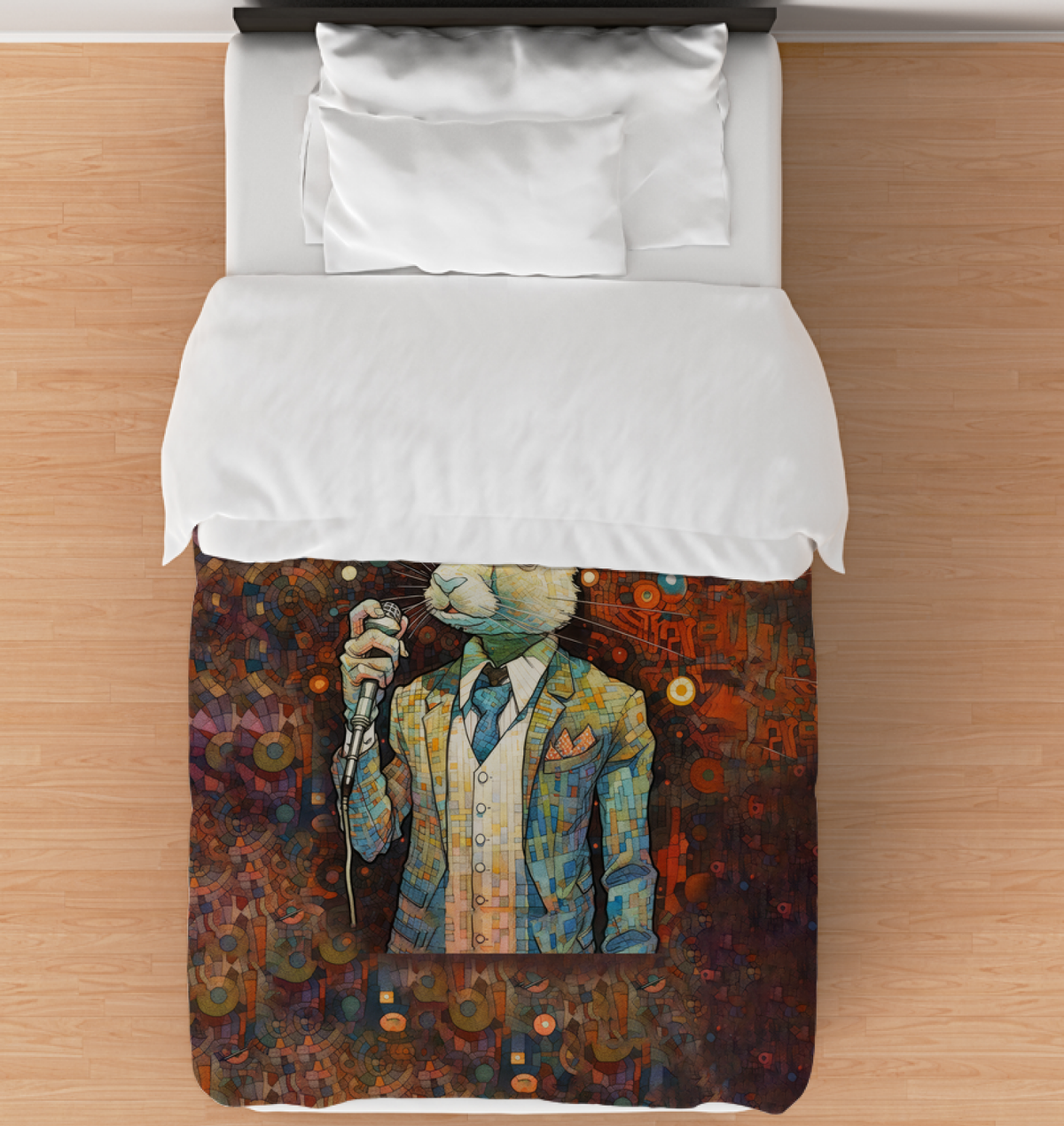 Rabbit's Enchanted Meadow Duvet Cover