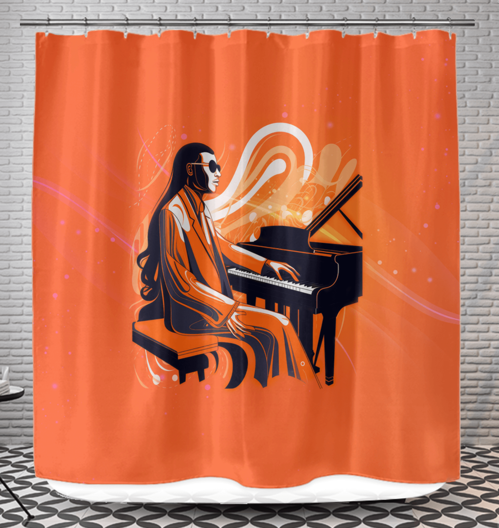 Fashionable Serenade Bathroom Curtain - Beyond T-shirts