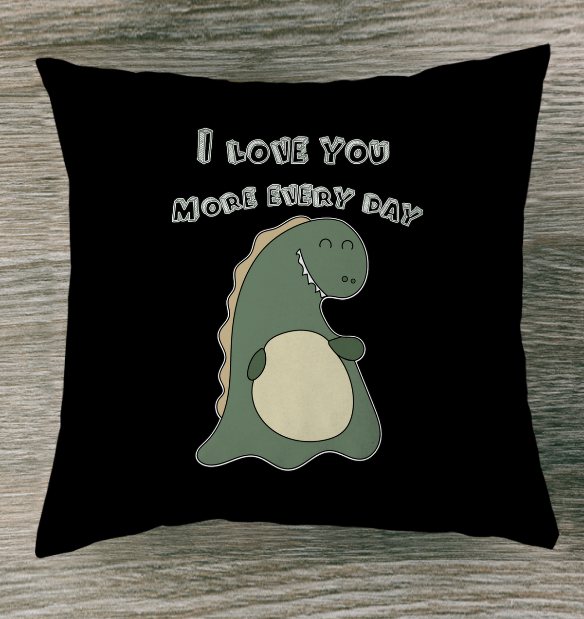 I Love You More Outdoor Pillow