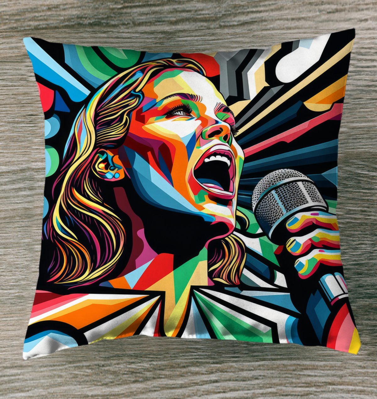 Singing in the Rain Outdoor Pillow