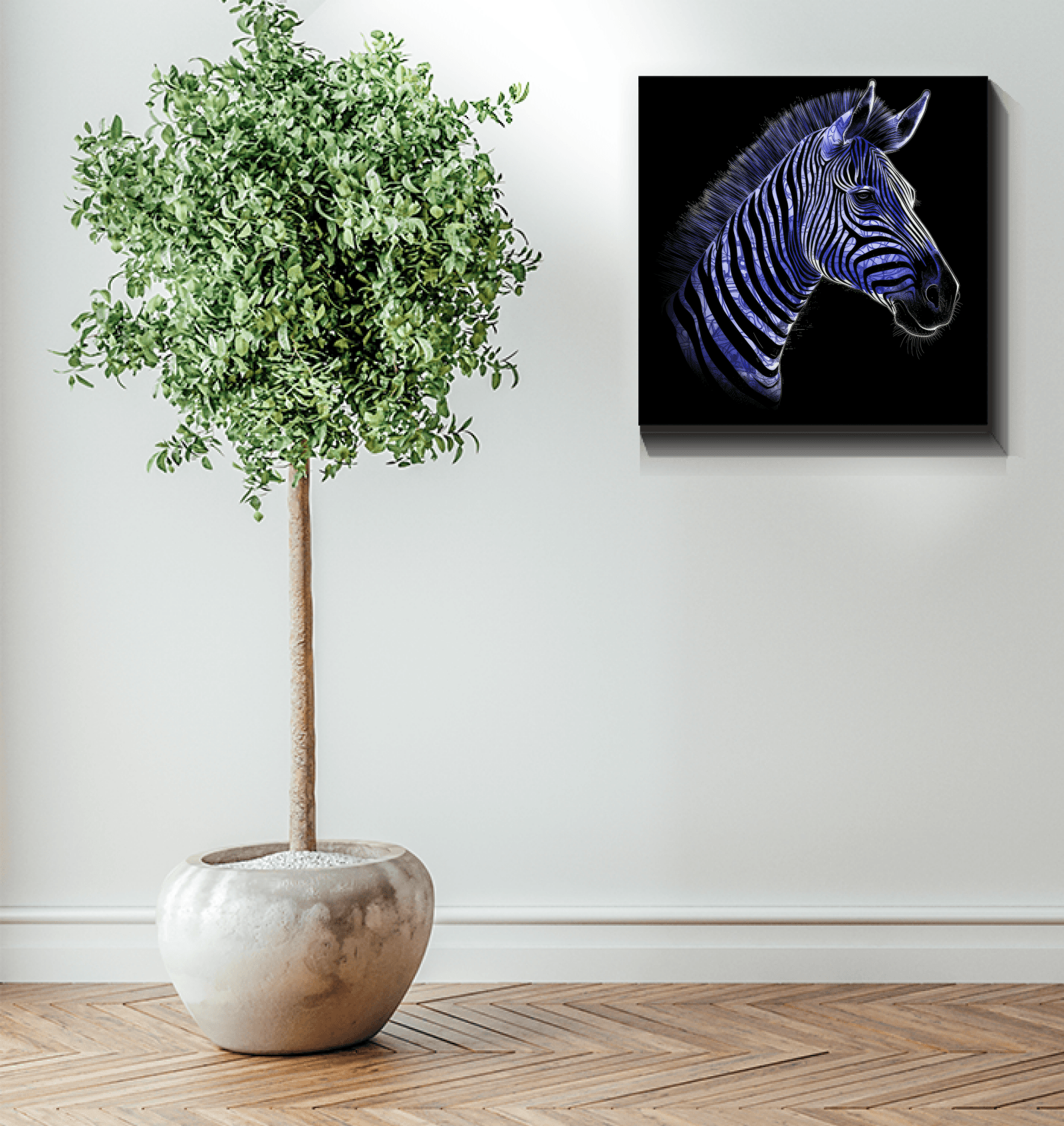 Zebra Grazing Serenity Canvas - Beyond T-shirts