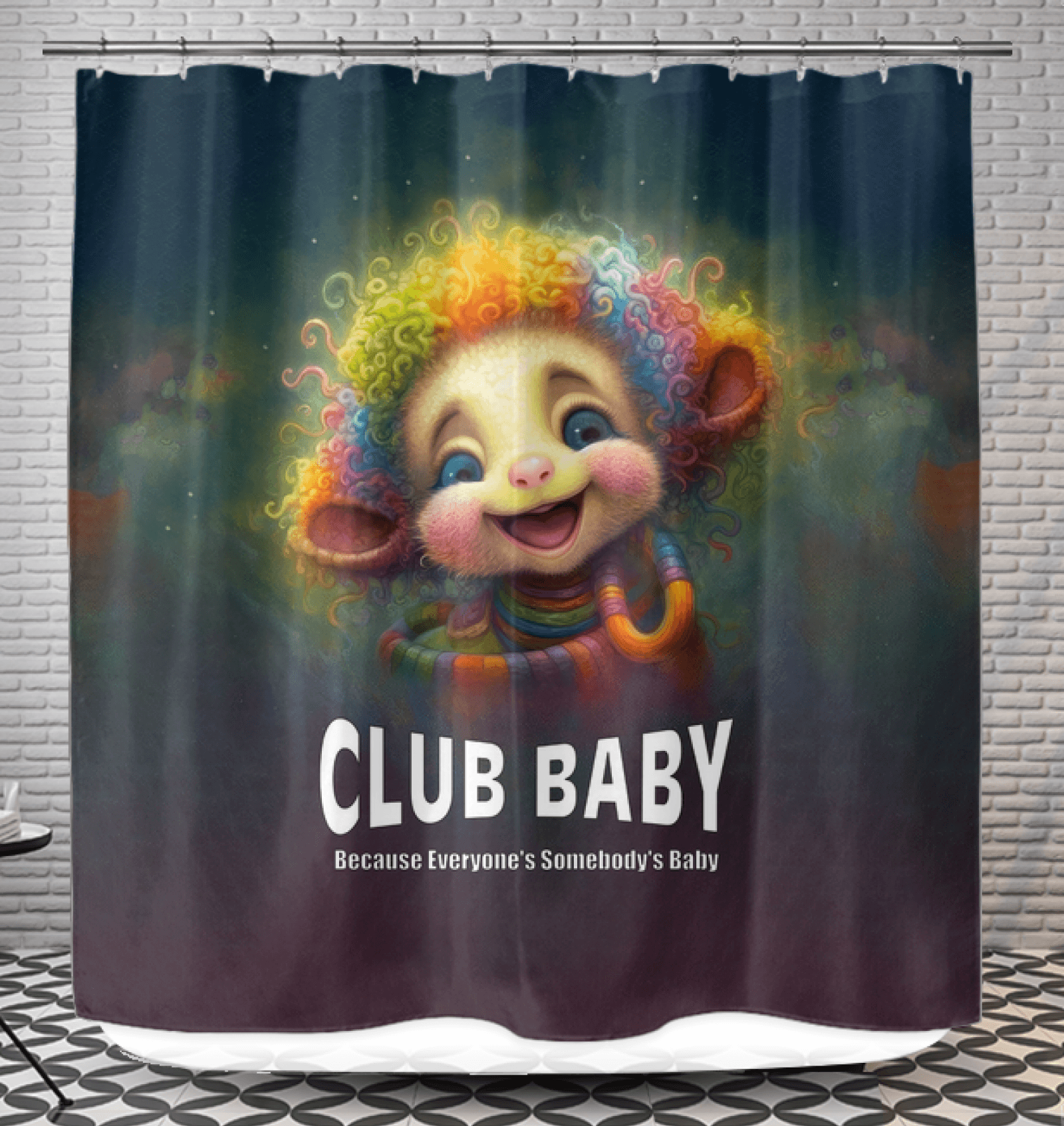CB3-104 Shower Curtain in Bathroom