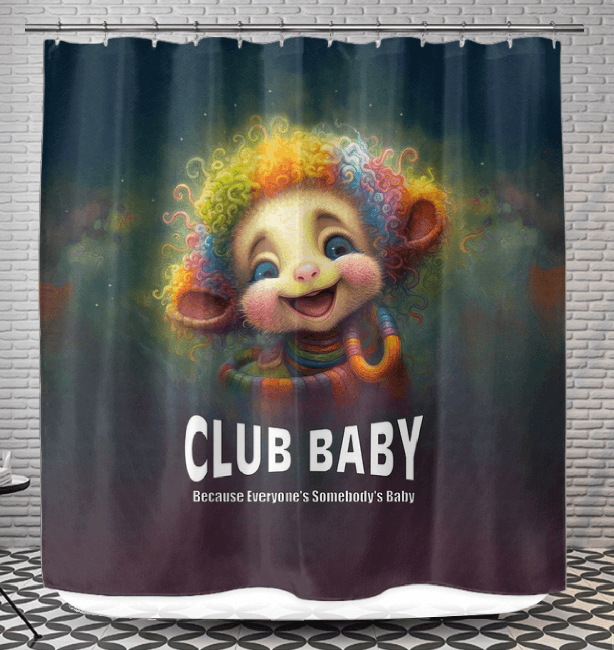 CB3-104 Shower Curtain in Bathroom