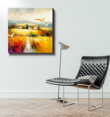 Coastal Serenity Sunset Wrapped Canvas