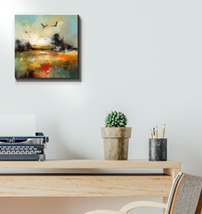 Rolling Hills Landscape Canvas Painting