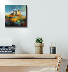 Misty Forest Retreat Wrapped Canvas