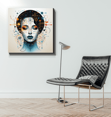 Abstract Elegance Unveiled: Women's Canvas Art - Beyond T-shirts