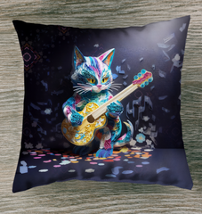 Artistic Kirigami Moonlit Night design on indoor pillow.