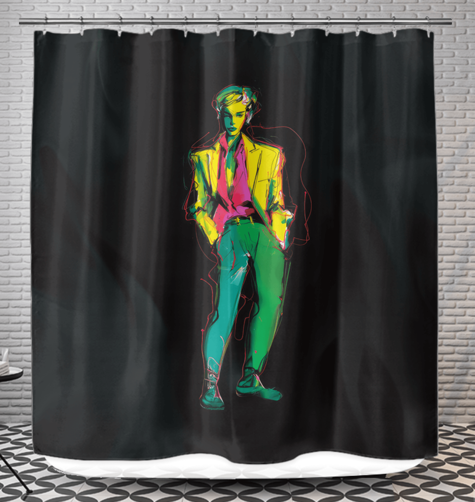 Fashionista's Escape Shower Curtain - Beyond T-shirts