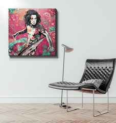 Detailed surf print on Surfing 5 07 Canvas