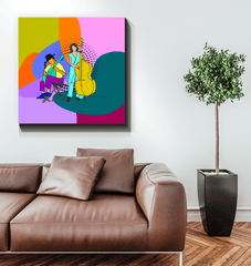 Band Of Musicians Wrapped Canvas - Beyond T-shirts
