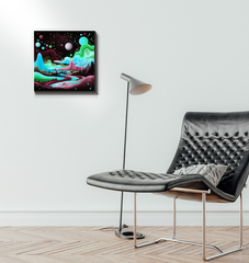 Serene Snowcaps Winter Landscape Canvas