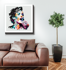 Artistic representation of rock music journey on canvas