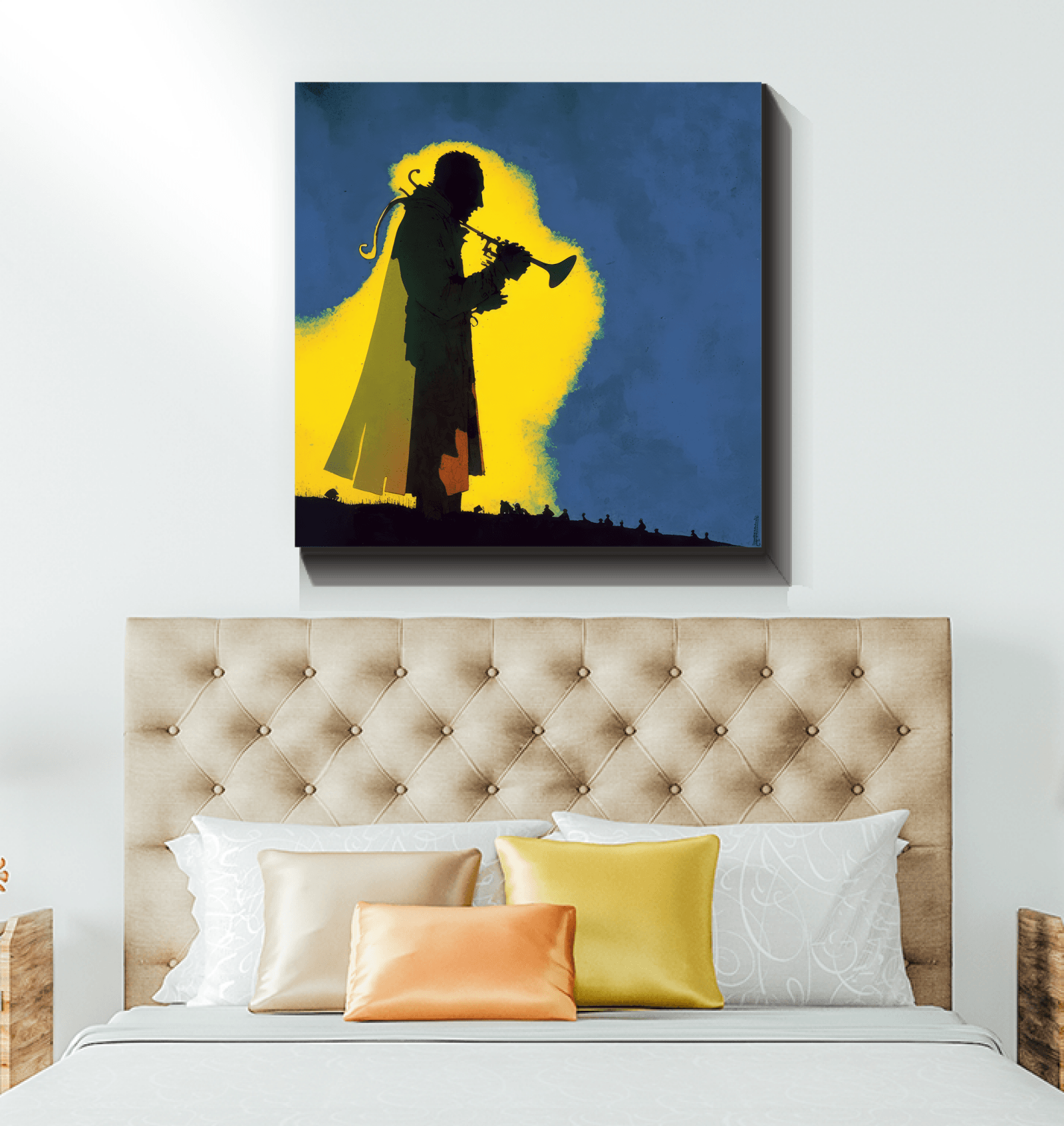 Guitar Sunset Canvas Print - Beyond T-shirts