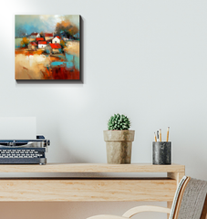 Coastal Cliffside Retreat Wrapped Canvas