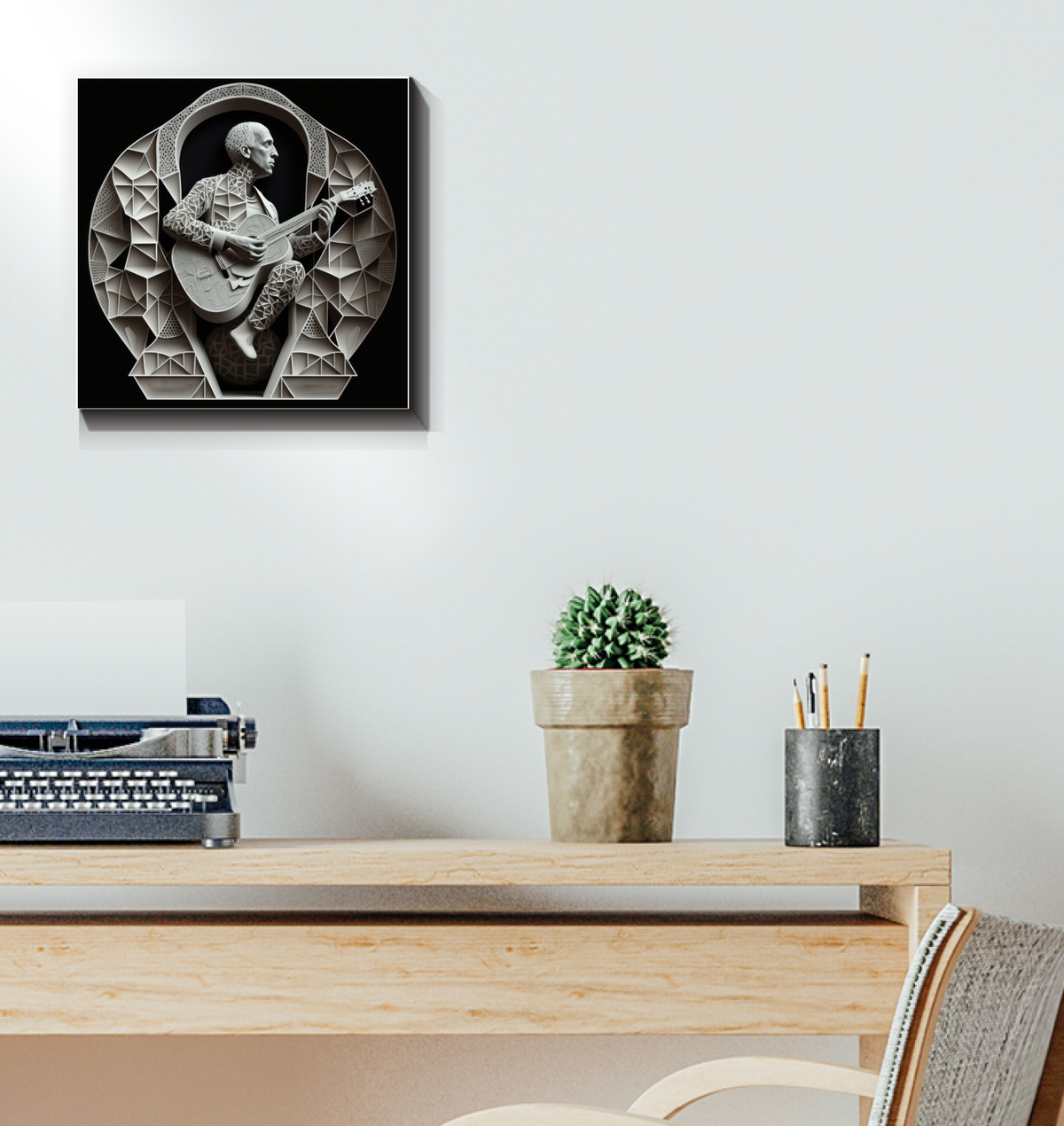 Electronic Waveform Wrapped Canvas