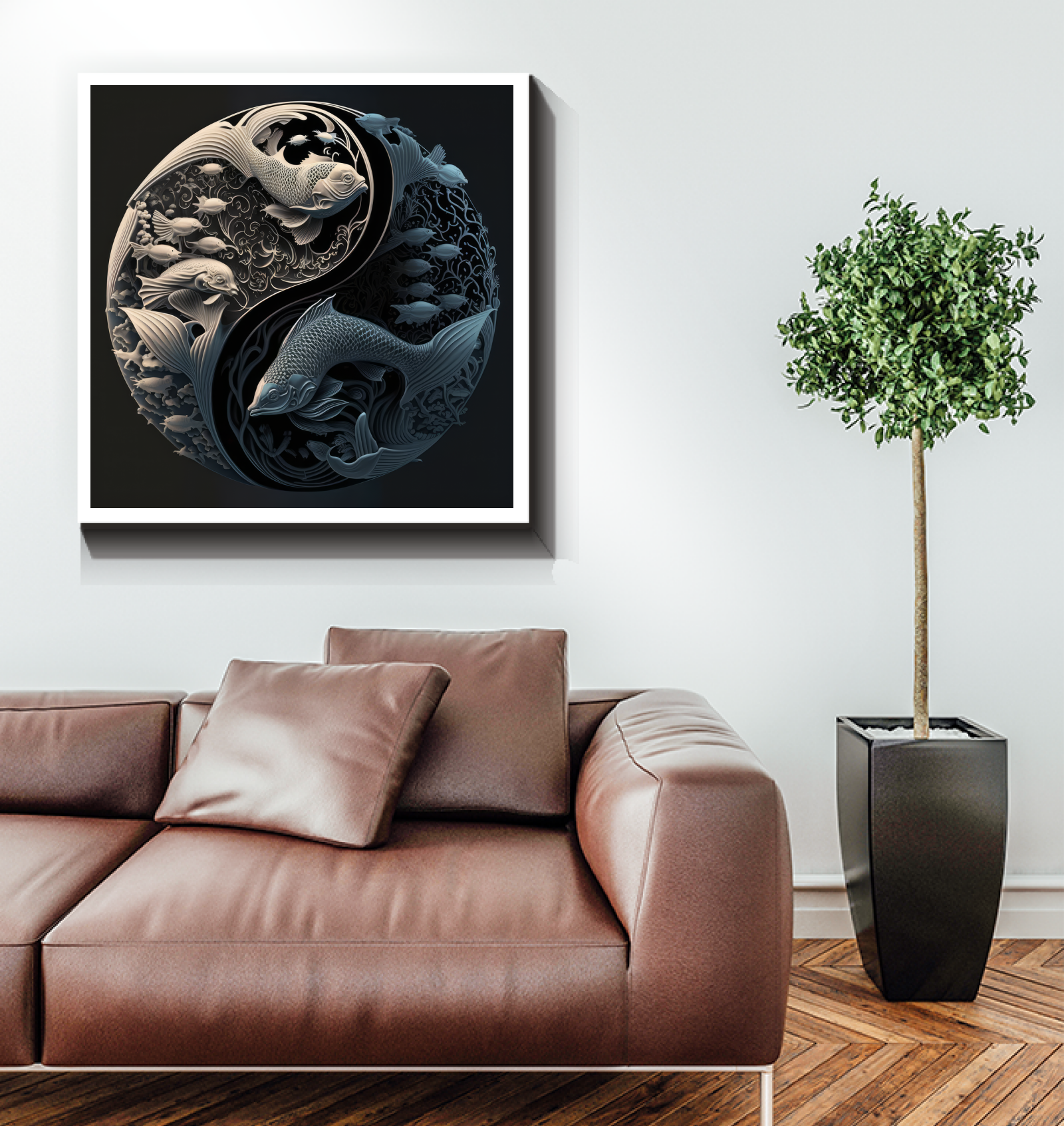 Peaceful equinox art perfect for living room or office.