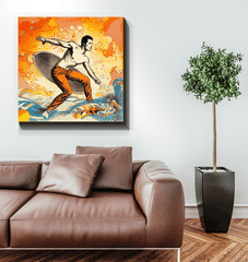 Surfing 1 05 Wrapped Canvas - Beyond T-shirts